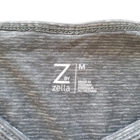 Zella green striped rouched athetic top long sleeve - Picture 4 of 9